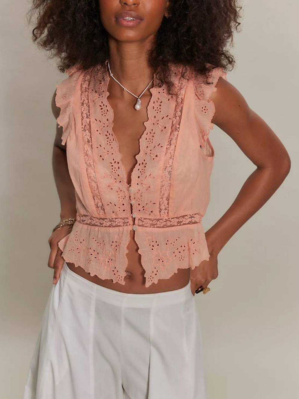nwt free people day dreamer top (medium) retail $98 - Picture 8 of 8